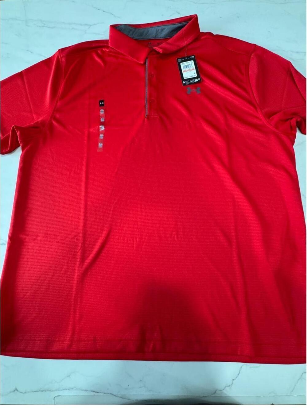 Under Armour Men's Red Polo-shirt 3XL